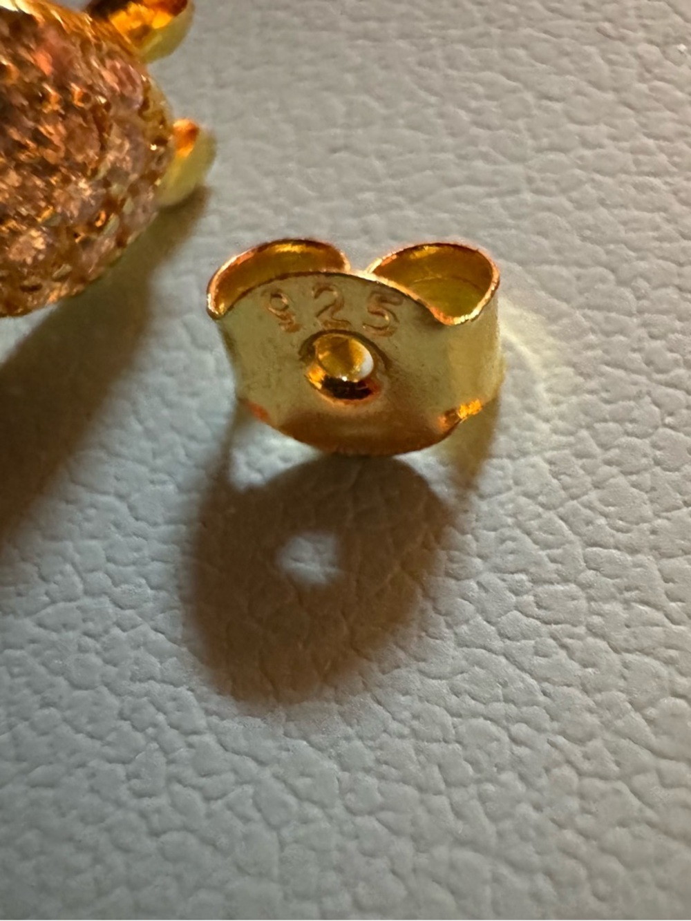 Gold S925 Turtle Moissanite Earrings - Picture 5 of 6